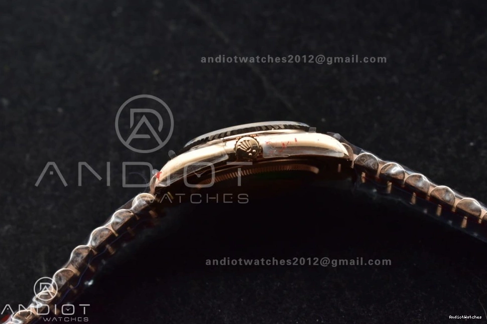 RG 904L Bracelet Weight) QF Edition Steel Original V5 (Gain Square Diamond Grey DayDate 36 President with 671 vr3255 on Dial Best 0208